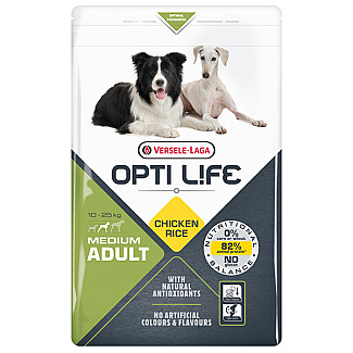 Сухий суперпреміум корм для собак середніх порід Opti Life Adult Medium курка, 2.5кг