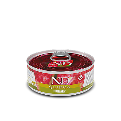 Вологий корм Farmina N&D Quinoa Urinary, Duck&Cranberry Adult для котів, для профілактики сечокам'яної хвороби, качка, кіноа, журавлина та ромашка