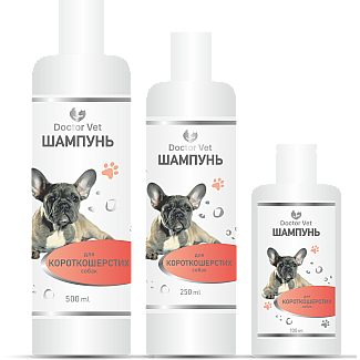 Шампунь для короткошерстих собак Doctor Vet, 500 мл