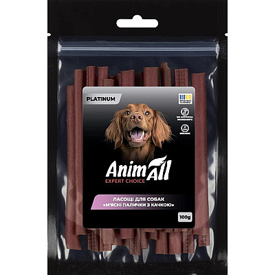 Лакомство для собак AnimAll PLATINUM мясные палочки с уткой