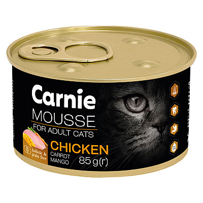 Влажный корм для кошек Carnie мясной мусс 85 г