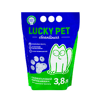 Наповнювач силікагелевий  Lucky Pet  для котячого туалету, 3.8 л