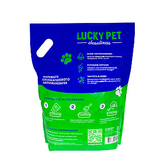 Наповнювач силікагелевий  Lucky Pet  для котячого туалету, 7.6 л