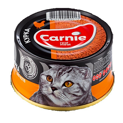 Вологий корм для котів Carnie паштет м'ясний 100 г