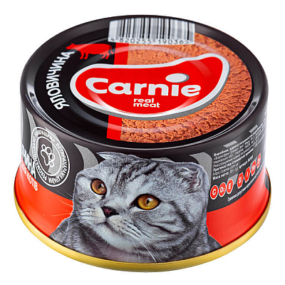 Вологий корм для котів Carnie паштет м'ясний 100 г