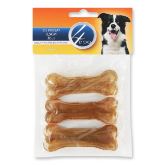 Упаковка лакомств для собак 4Dog прессованная кость (3 шт х 8.5 см), 100 г