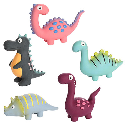 Flamingo Puga Dino ФЛАМІНГО ПУГА ДИНОЗАВР латексна іграшка з пищалкою для собак