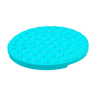 Килимок для злизування і повільного харчування Waudog Silicone 211х211х30 мм, блакитний