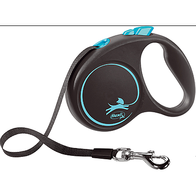 Повідець-рулетка Flexi Black Design S стрічка 5 м