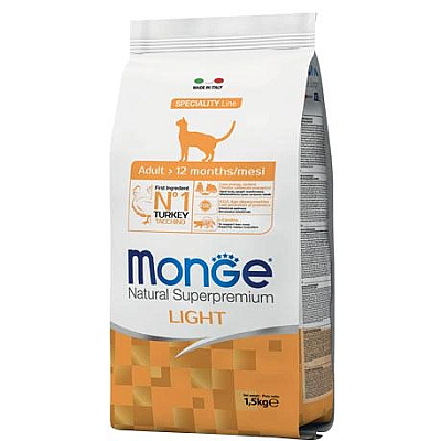 Сухий корм для стерилізованих дорослих котів усіх порід Monge Cat Sterilized з індичкою