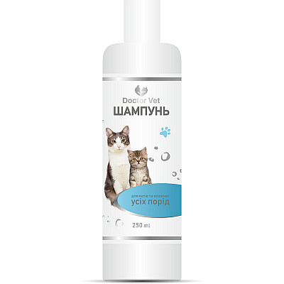 Шампунь для котів та кошенят усіх порід Doctor Vet