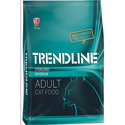 Повноцінний та збалансований сухий корм Trendline для стерилізованих кішок з куркою
