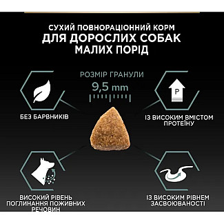 Сухий корм для дорослих собак з чутливим травленням Purina Pro Plan Small&Mini 1+ Sensitive Digestion беззерновий з індичкою, 7 кг