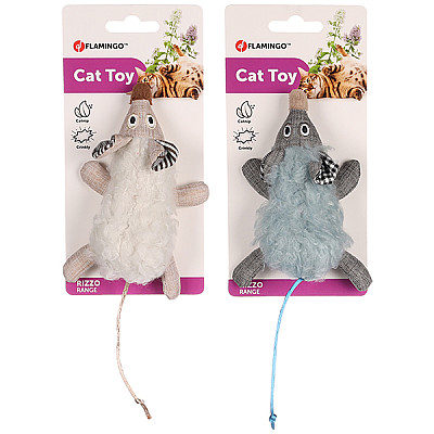 Іграшка для котівшурхотлива миша з котячою м’ятою Flamingo Rizzo Mouse