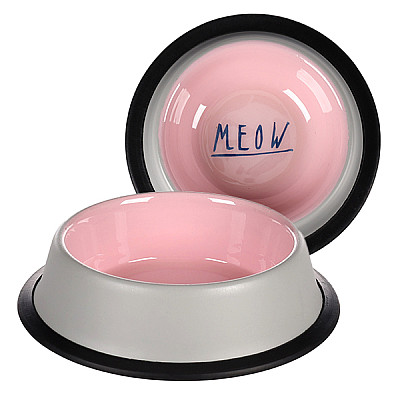 Емальована миска для котів Flamingo Nell Antislip Фламінго антисліп