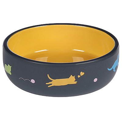 Керамічна миска на підставці для котів Flamingo Rani Round