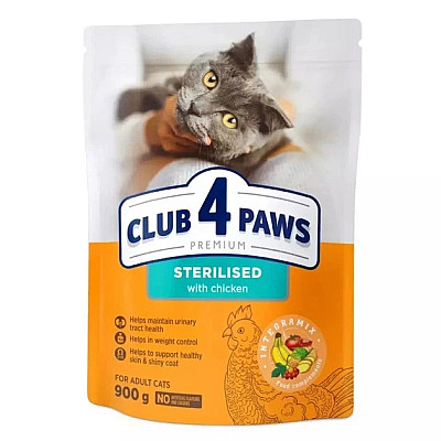 Cухий корм CLUB 4 PAWS PREMIUM "Клуб 4 лапи" Преміум для стерелізованих котів
