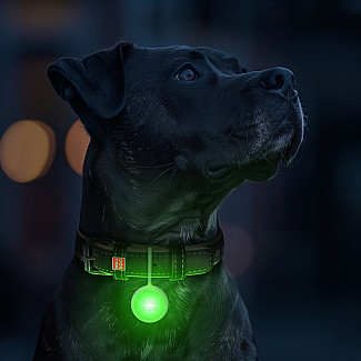 Фонарик для собак и кошек WAUDOG LED, в светящемся силиконовом чехле USB, Д 37 мм