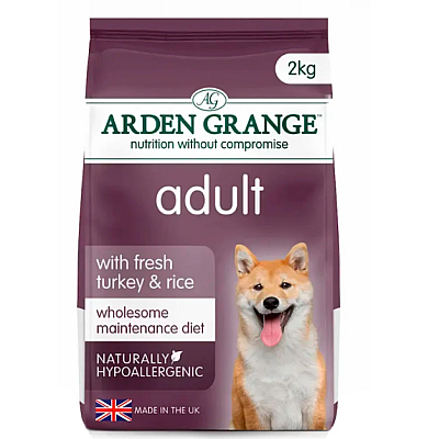  Сухий корм для дорослих собак Arden Grange Adult Dog Turkey and Rice з індичкою та рисом