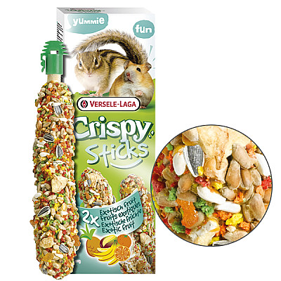 Ласощі для хом’яків Versele-Laga Crispy Sticks Exotic Fruit Верселе-лага кріспі екзотичні фрукти білок