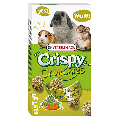 Versele-Laga Crispy Crunchies Hay + Carrot КРІСПІ ПЕЧИВО СІНО ТА МОРКВА ласощі для кроликів, гризунів