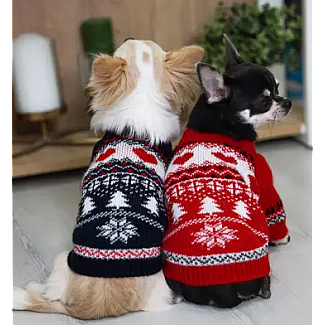 Светр в'язаний Dogs Bomba New Year червоний, 4