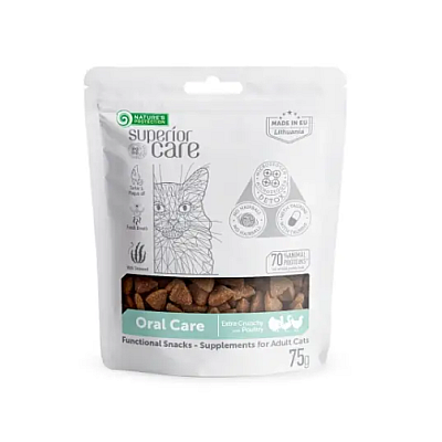 Ласощі для котів Nature's Protection Superior Care with Poultry Adult Oral Care з птицею
