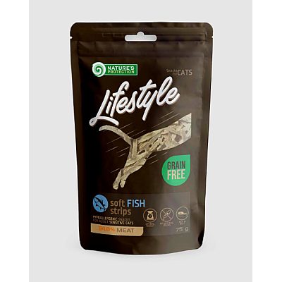 Ласощі для котів Nature's Protection Lifestyle Snack For Cats Soft Fish Strips м'які смужки з риби