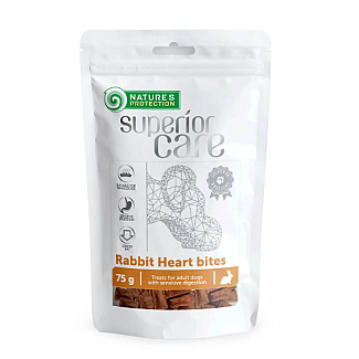 Ласощі для собак Nature's Protection Superior Care Snacks For Dogs Rabbit Heart Bites серце кролика шматочками c куркою, 75 г