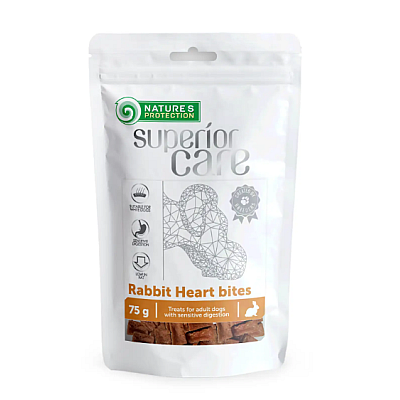 Ласощі для собак Nature's Protection Superior Care Snacks For Dogs Rabbit Heart Bites серце кролика шматочками c куркою