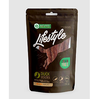 Ласощі для собак Nature's Protection Lifestyle Snack For Dogs Duck Sticks сушені смужки качки, 75г