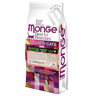 Сухий беззерновий корм для дорослих котів Monge (Монж) BWild Grain Free Salmon Adult Cat з лососем, 10 кг