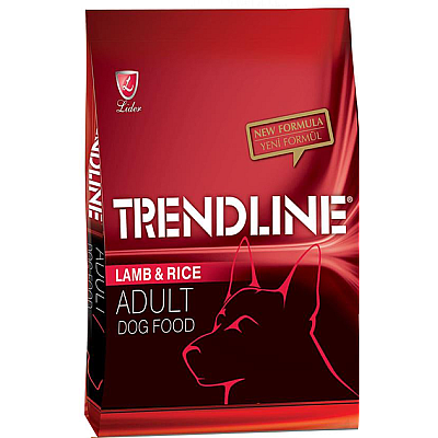 Повноцінний та збалансований сухий корм Trendline для собак з ягням та рисом