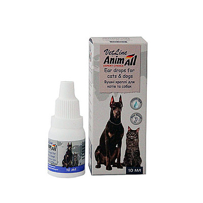 Вушні краплі AnimAll VetLine для котів і собак