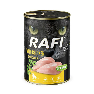 Влажный корм для взрослых кошек Dolina Noteci RAFI cat с курицей