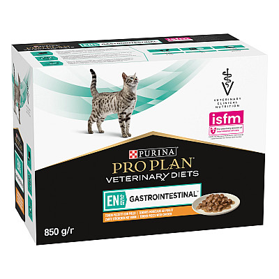 Вологий дієтичний корм PRO PLAN VETERINARY DIETS EN Gastrointestinal для кошенят та дорослих котів  для зменшення розладів кишкової абсорбції та годівлі у період відновлення, одужання, з куркою