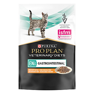 Вологий дієтичний корм PRO PLAN VETERINARY DIETS EN Gastrointestinal для кошенят та дорослих котів  для зменшення розладів кишкової абсорбції та годівлі у період відновлення, одужання, з куркою, 10х85 г