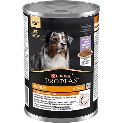 Вологий корм для дорослих собак Purina Pro Plan Adult шматочки в желе, з індичкою