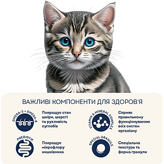 Сухий корм для кошенят Home Food (Хоум Фуд) KITTEN «Свіжа курка», 1.6 кг