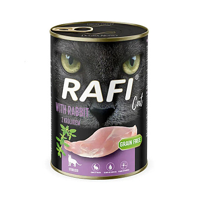 Влажный корм для стерилизованных кошек Dolina Noteci Rafi cat с кроликом