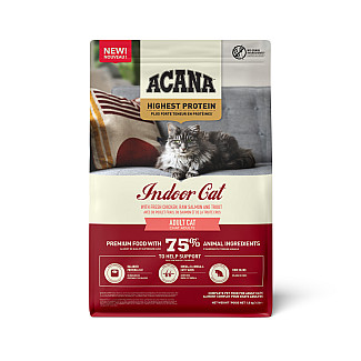 Сухий повнораціонний сухий корм для дорослих  домашніх котів ACANA Highest Protein Indoor Cat Recipe з курятиною, 1.8 кг