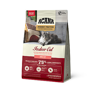 Сухий повнораціонний сухий корм для дорослих  домашніх котів ACANA Highest Protein Indoor Cat Recipe з курятиною, 1.8 кг