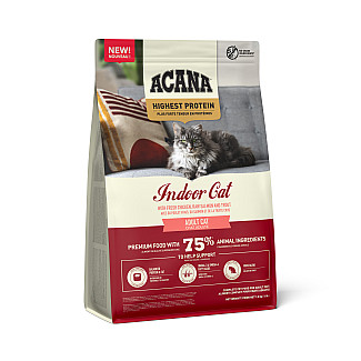 Сухий повнораціонний сухий корм для дорослих  домашніх котів ACANA Highest Protein Indoor Cat Recipe з курятиною, 1.8 кг