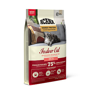 Сухий повнораціонний сухий корм для дорослих  домашніх котів ACANA Highest Protein Indoor Cat Recipe з курятиною, 4.5 кг