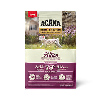 Сухий корм для кошенят Acana ACANA CAT HIGHEST PROTEIN KITTEN з куркою, індичкою та лососем, 1.8 кг