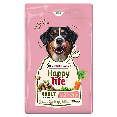 Сухий преміум корм для собак усіх порід Happy Life Adult All Breeds with Lamb, ягня