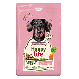 Сухой премиум корм для собак мини и малых пород Happy Life Adult Mini with Lamb, ягненок, 2.5кг