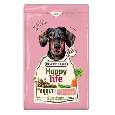 Сухой премиум корм для собак мини и малых пород Happy Life Adult Mini with Lamb, ягненок