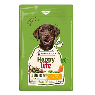 Сухий корм для цуценят всіх порід Happy Life Junior with Chicken, з куркою