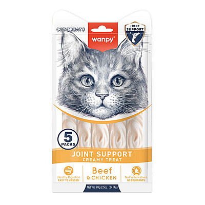 Функціональні рідкі ласощі для котів  Wanpy Functional Creamy Lickable Treat Joint Support Ванпі для суглобів
